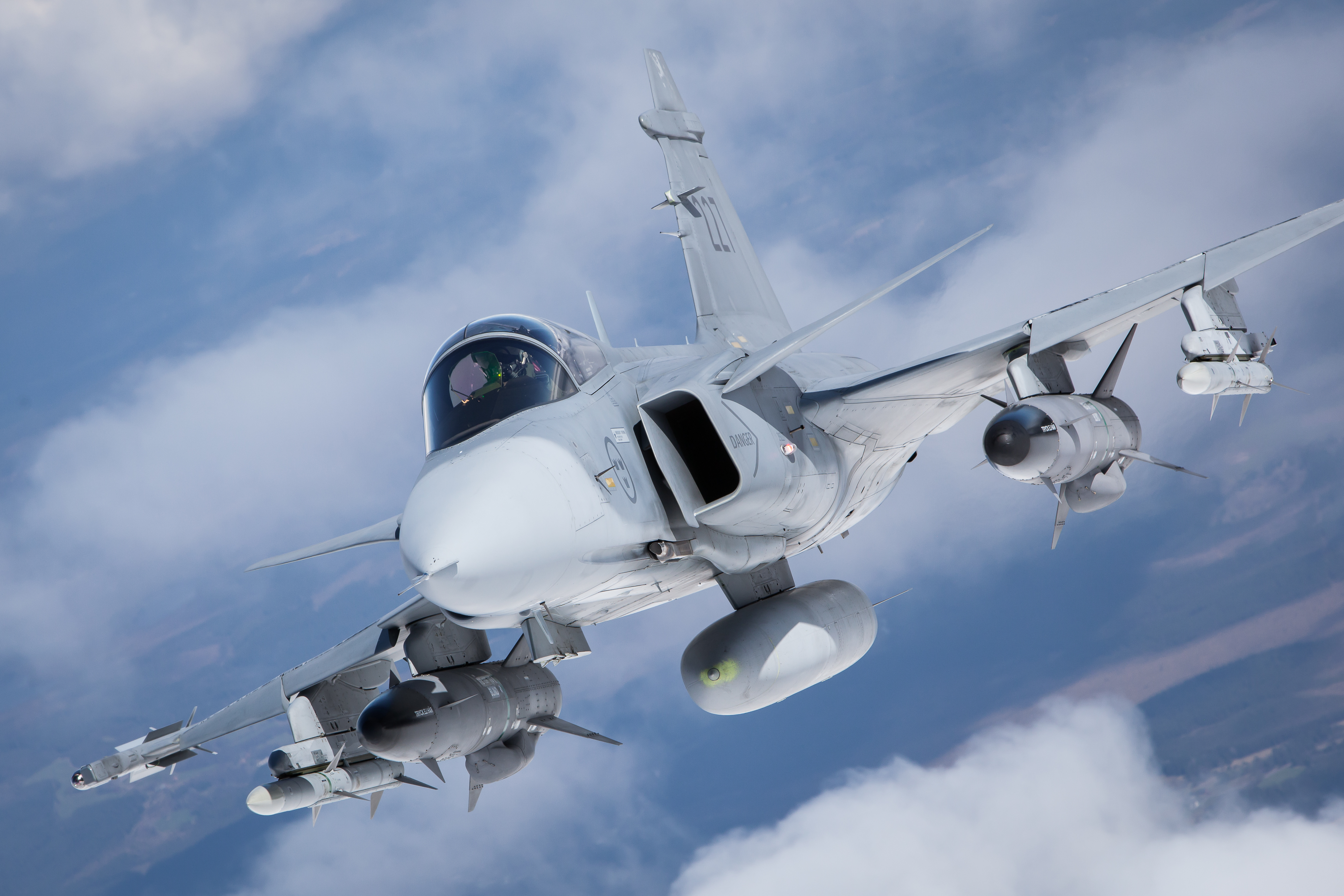 An image of a jet manufactured by SAAB.